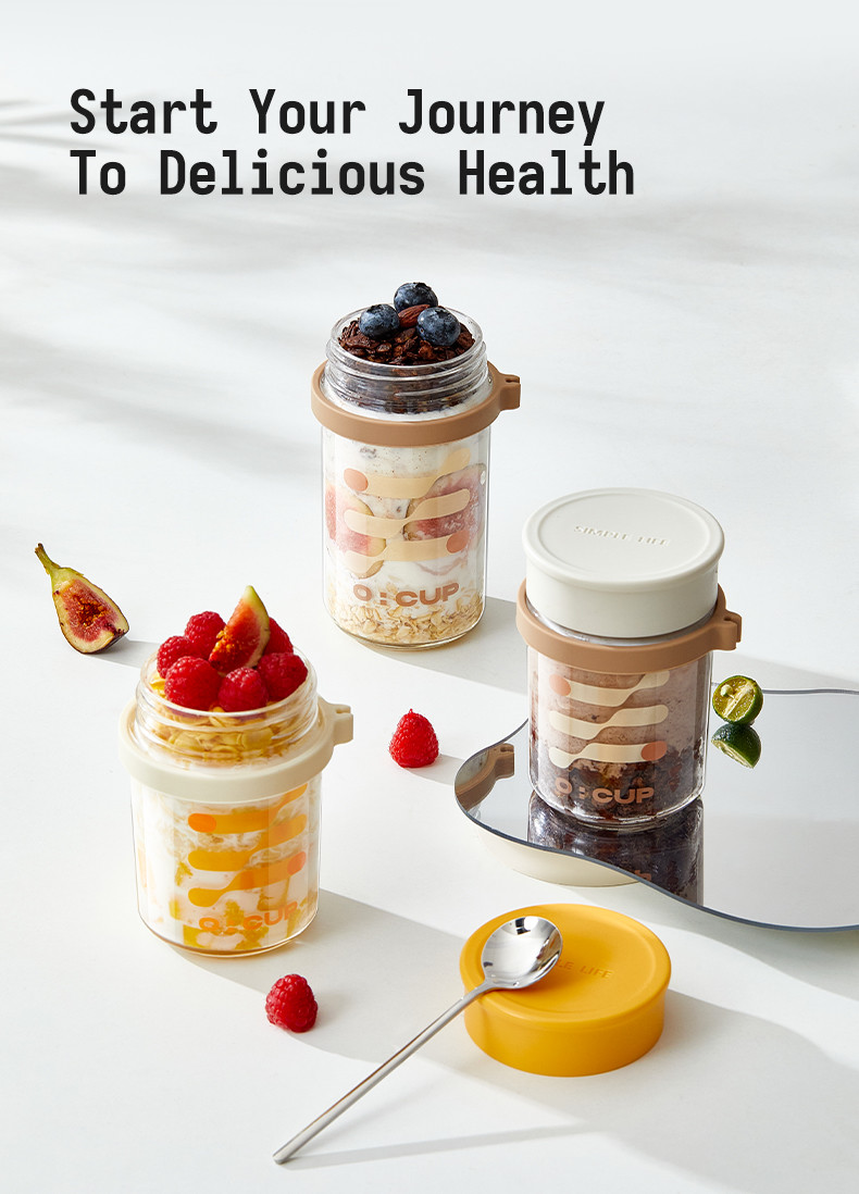 6 Pack Overnight Oats Containers With Lids For Oatmeal Pudding Yogurt Fruit Salad Storage