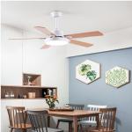52 Inch Ceiling Fans 5 Blades Inverter wooden retro remote control creative wood