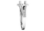 0.9ct Oval Semi Mount Jewelry Ring18K White Gold Material Prong setting Type