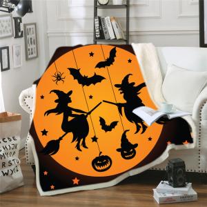 Wholesale 50cm*60cm soft Halloween Printed Flannel Blanket Multi Usage from china suppliers
