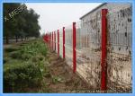 Beautiful PVC Coated 3D Curved Metal Fence Green Wire Mesh Fencing For Highway