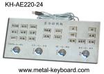Metal Industrial Control Platform Flat key Keyboard , Metallic Keyboard