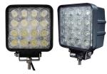 Square 6000K 3300lm Led Fog Lights For 4WD 4X4 ATV SUV Stainless Steel Bracket