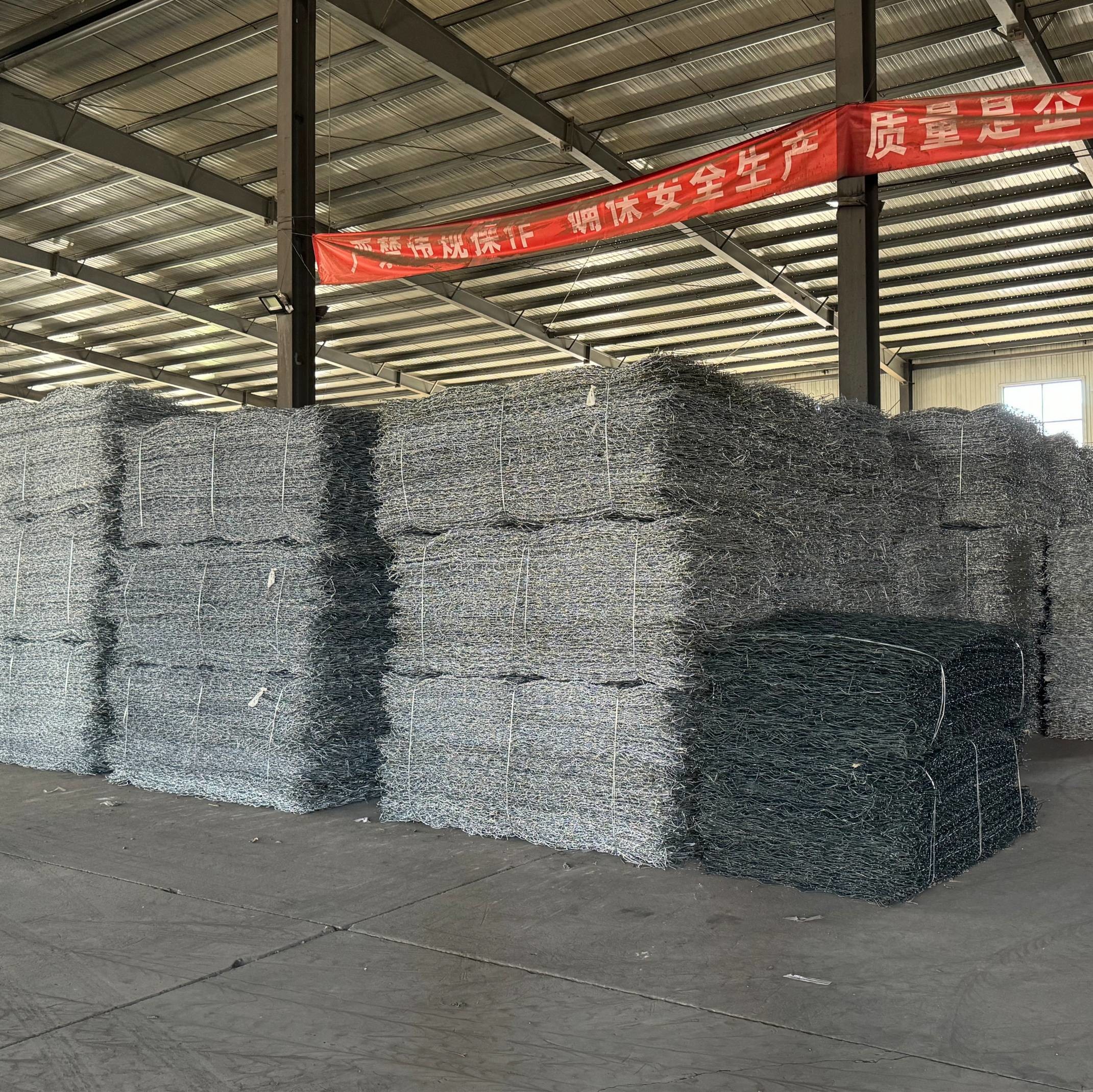 Galvanized Gabion Wall Retaining Wall For River Protection Project On-site