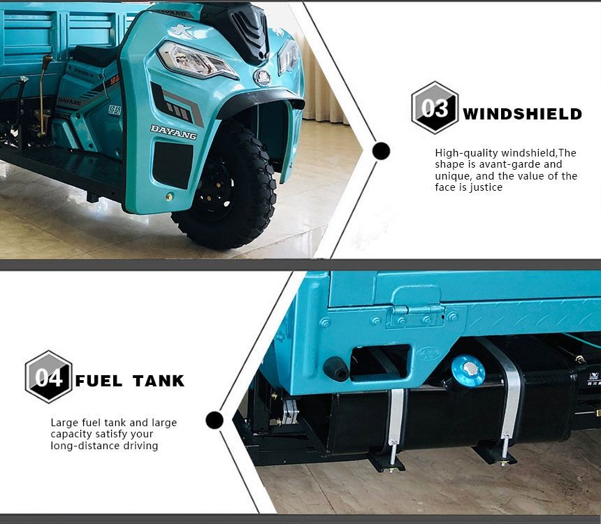 Maximum Loaded 200cc/250cc/300cc Cargo Tricycle Motorized Driving Type 50*100 Chassis
