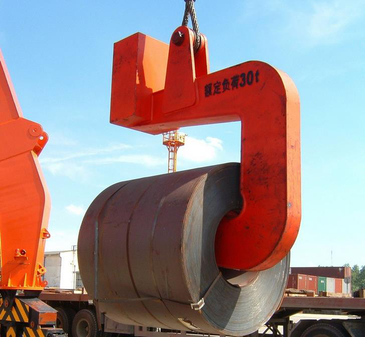 Lifting Capacity 10 Tons C Shaped Hook Steel Coil Lifting Equipment