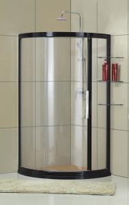 Wholesale Sliding Curved Black Profiles Shower Enclosures with Outside Shelf CE / SGCC Certification from china suppliers