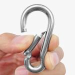 Polished Finish Stainless Steel Carabiner Snap Spring Hook Clip with OEM
