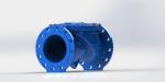Waterproof Rubber Disc Swing Flex Check Valve Flange Connection For Water