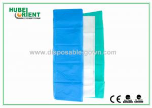 China 100% PP Nonwoven Disposable Bed Sheets For Travel Light Blue / White Color on sale