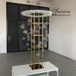 Candelabra Crystal Candle Centerpiece Acrylic Laser Cut Rectangle Pedestal