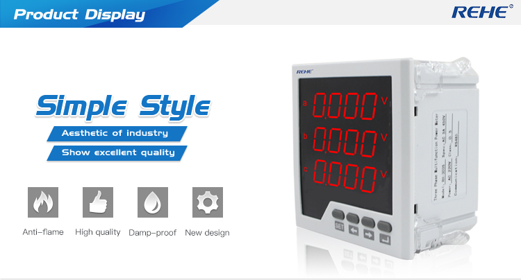 Original Factory To Sell Thin Product Three Phase Intelligent LED Display Multi-function Multimeters