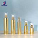 AS Material Luxury Airless Bottle Custom Airless Lotion Bottles Rose Gold