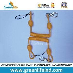 Wholesale New Style Earthy Yellow Color 8CM Plastic Spring Coil Key Ring Chain from china suppliers