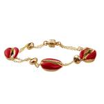 Colorful Shell Minimalist Personalized 14K Gold-Plated Magnetic Chain Link