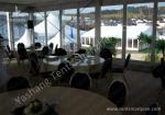 White Fabric Top Outdoor Event Tent , Aluminum Profile Hard Glass Wall Tent