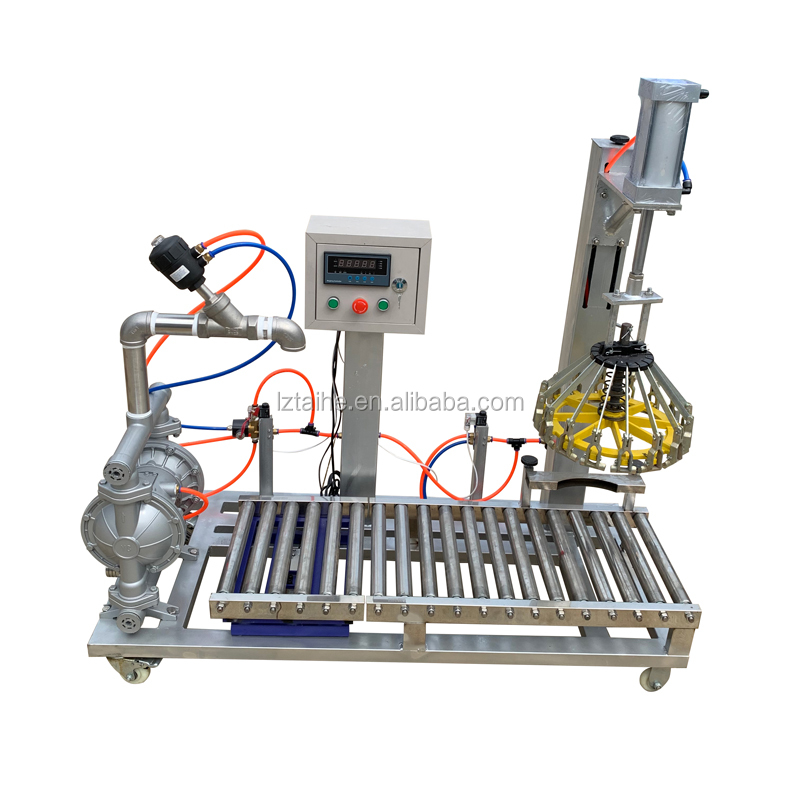 Convenient Semi Automatic 5 Gallon Paint Bucket Filling Machine for Plastic Containers
