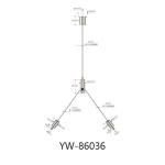 Copper Material LED Panel Lights Y Fits Ceiling Cable Hanging Systems YW86032