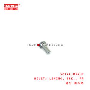 Wholesale 58144-83401 Rear Brake Lining Rivet for ISUZU HD170 HD500 from china suppliers