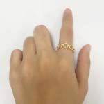 Delicate Chain Shape CZ Diamonds Eternity Rings 925 Sterling Silver for Men's