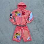 Custom Distressed Embroidery Patch Hoodie Acid Wash Vintage Zip up Hoodie Cotton