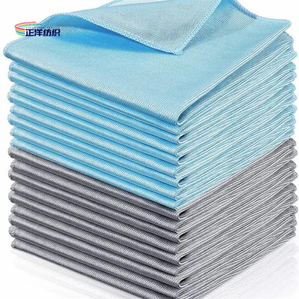 Microfiber Cleaning Cloth 40x40cm 320gsm Shiny Glass Cloth Mirror Surface Wiping