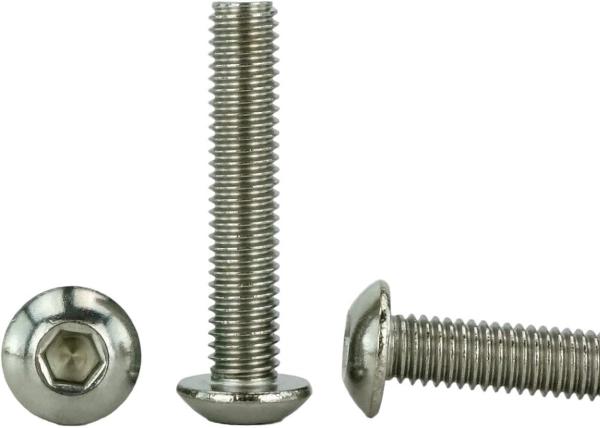 SS304 SS316 SS316L Stainless Steel Hexagon Socket Button Head Machine Screw ISO