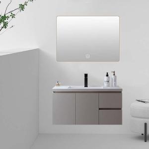 China Odorless Single Bathroom Vanity With Ceramic Sink 80*45*50cm on sale