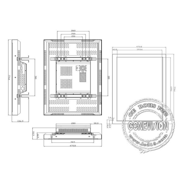 5Ms High Brightness HD Input Lcd Monitor 178° Viewing Angle Vivid Image Layout