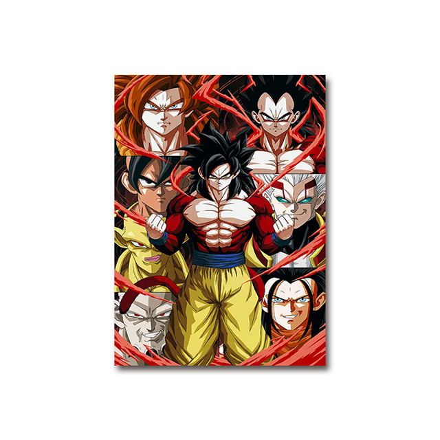 Triple Transition Flip Anime Poster 11''X17'' Dragon Ball Z Anime 3D Posters For Home Decoration
