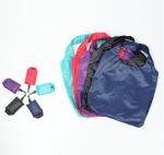 Customized Fold Away Grocery Bag Polyester Strawberry Folding Bag Environmental