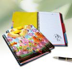 School Supplies 3d Lenticular Spiral Notebooks A6 / A5 Size For Stationery