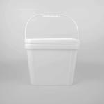 Food Grade Square Plastic Bucket Lightweight Impact Resistant With 10L Capacity