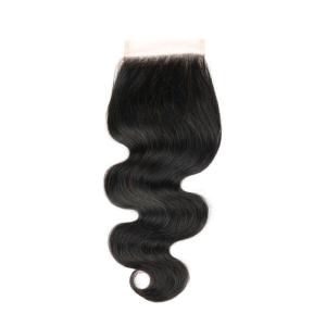 Wholesale High Quality Indian Body Wave Lace Closure 4x4 Size Middle Part 7A+ Grade from china suppliers