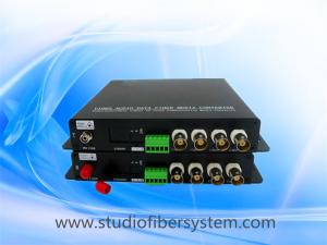 Wholesale 4CH AHD video audio fiber converter with black aluminum case from china suppliers