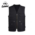 Causal Multi-pocket Sleeveless Oversize Top Utility Waistcoat V-neck Cardigan