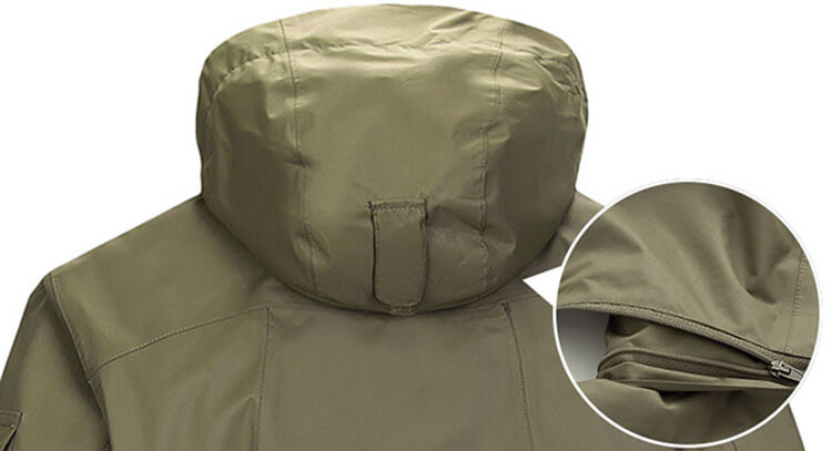 2 Pieces Camping Coat Seamless Waterproof Zipper Adjustable Cuff Hign Density