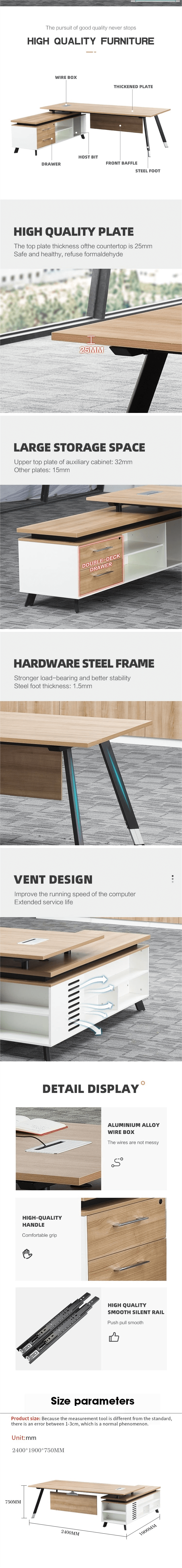 Wooden Office Furniture for Modern Workspaces JUNYI 2023 Executive Work Office Table