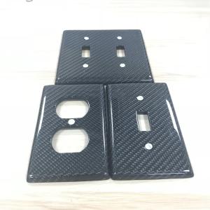 Wholesale Furniture Industry Usage Carbon Fiber Light Switch Cover 3K Twill Glossy Finish from china suppliers