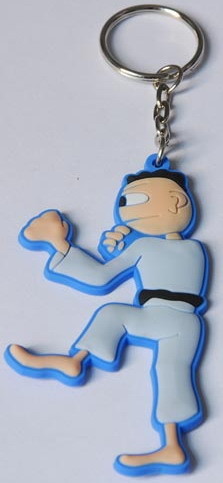 Various Shapes Multicolor Custom PVC Keychains For Gifts / Souvenir