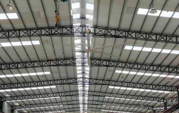 AC Electric Current Type Aluminum Fan for 24FT Large Hvls Industrial Ceiling Fan