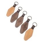 Customized Rhombus Wooden Keychain 14g Personalized Engraved Watel Walnut