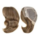 Jewish Wigs Brown Injection Silk Top Kosher Lace Front Jewish Wigs New Glueless