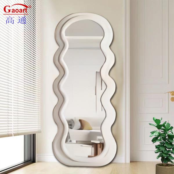 MDF Glass Mirror Customized Frame Width Dressing Room Hotel Art Deco Wall Mount