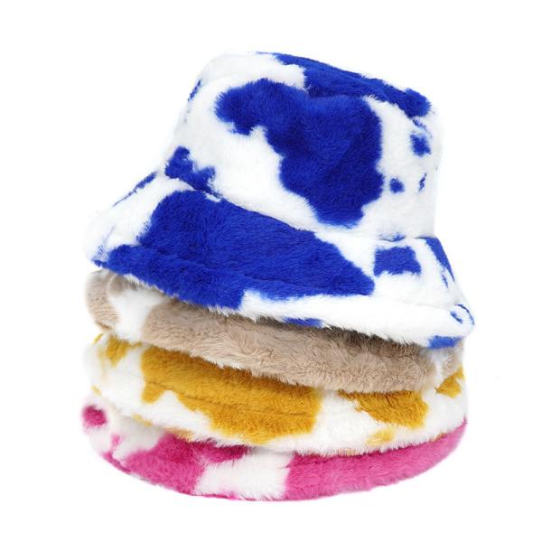 Outdoor women winter warm Faux Fur Fluffy Bucket Hat Soft Velvet Furry Fisherman