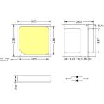 395-405nm 1W SMD LED Chips High Lumen Led Chip 120 Degree View Angel