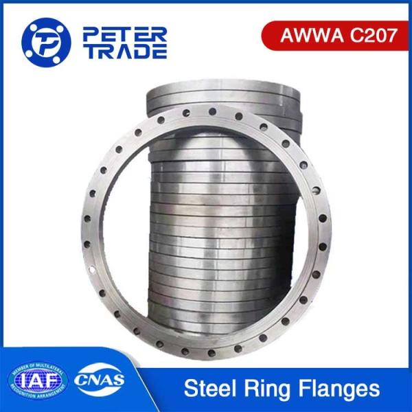 Carbon Steel / Stainless Steel AWWA C207 Class E Steel Ring Flange 275PSI 100MM