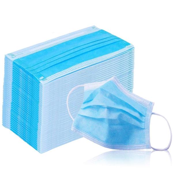 Adults 3 Ply Non Woven Face Mask , Disposable Earloop Face Mask Elasticated