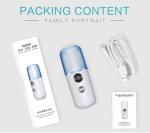 Recharable Shrink Pores Nano Facial Mister , Handy Nano Mist Spray 0.1KGS/ 0.15
