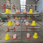 Poultry Farm Broiler Chicken Cage 3 Tiers , A Type Battery Cage For Broilers